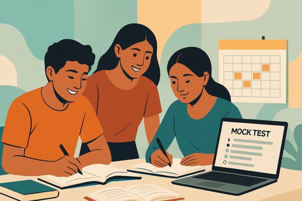 ssc cgl preparation strategy illustration with Indian students and study plan